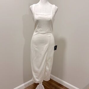 Lulu’s Baby You’re the One white midi bodycon dress